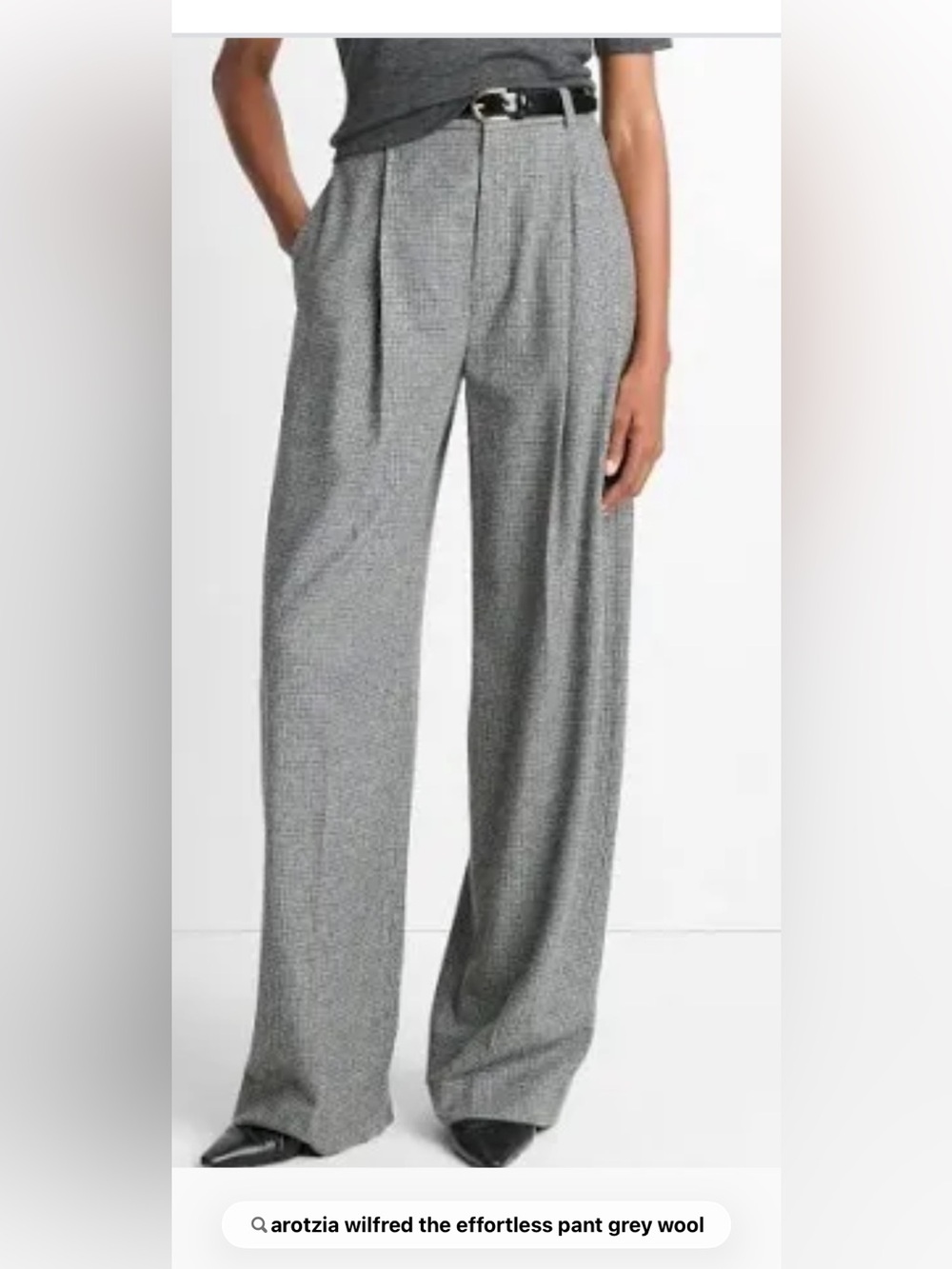 Wilfred Aritzia Wool Cashmere Blend The Effortless Pant Charcoal Bloggers